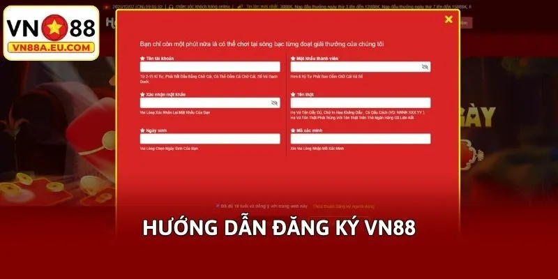 Hướng dẫn đăng ký VN88